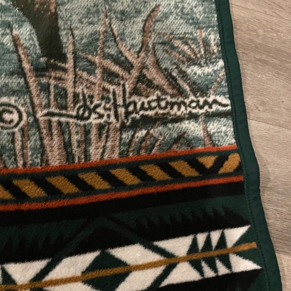 RESERVED!! Vintage Biederlack Fleece "wild horses" blanket - Picture 4 of 6